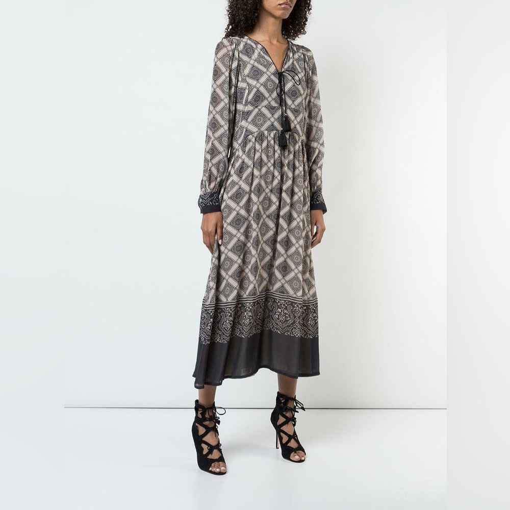 Figue Nova Printed Guaze Midi Dress
